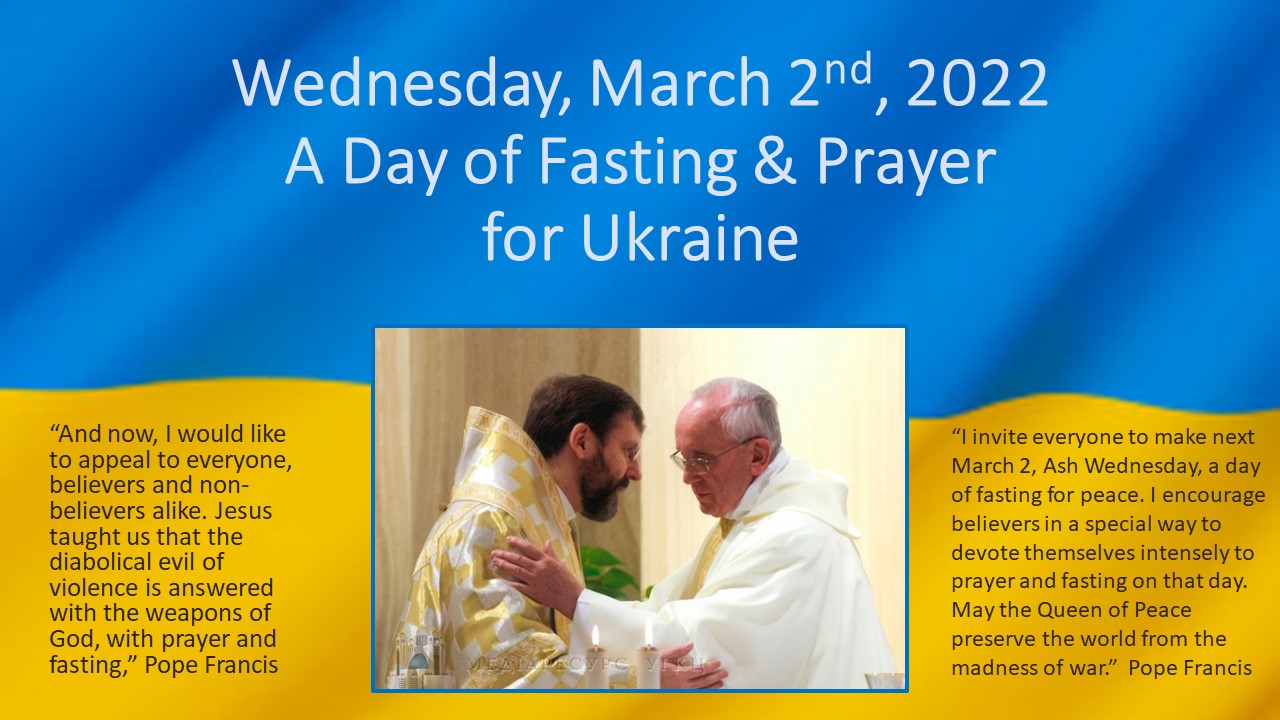 Pope Francis calls on believers and non-believers to fast & pray against evil.